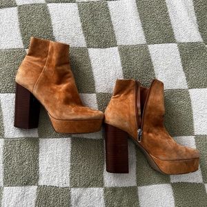 Steve Madden heels in a rust orange